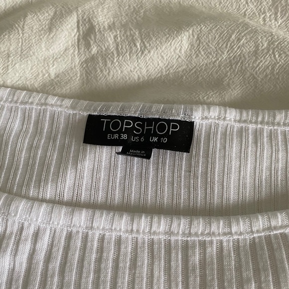 TOPSHOP WHITE CROPPED TOP - Picture 5 of 5